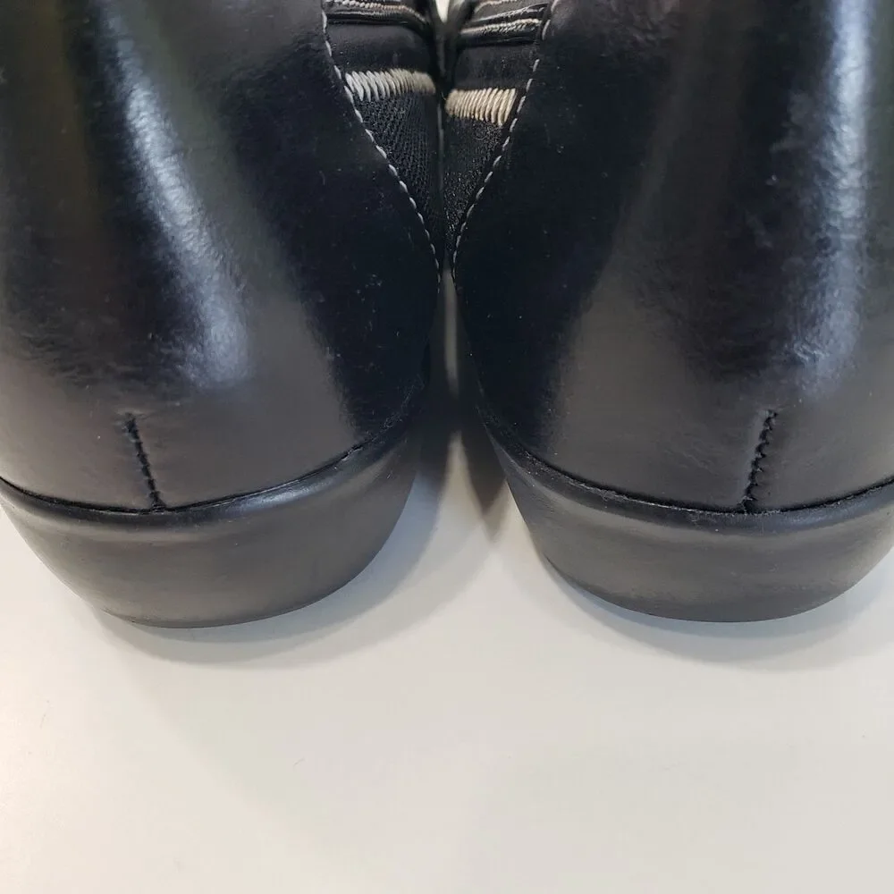 Naturalizer Women's Black Leather Flats, Size 8 M